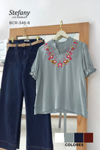 Blusa Bordada BRC-346-8