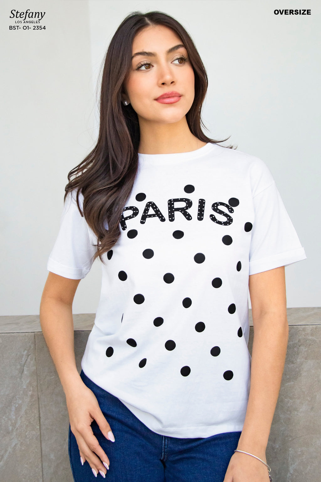 Camiseta Oversize Polka Dots BST-O1-2354