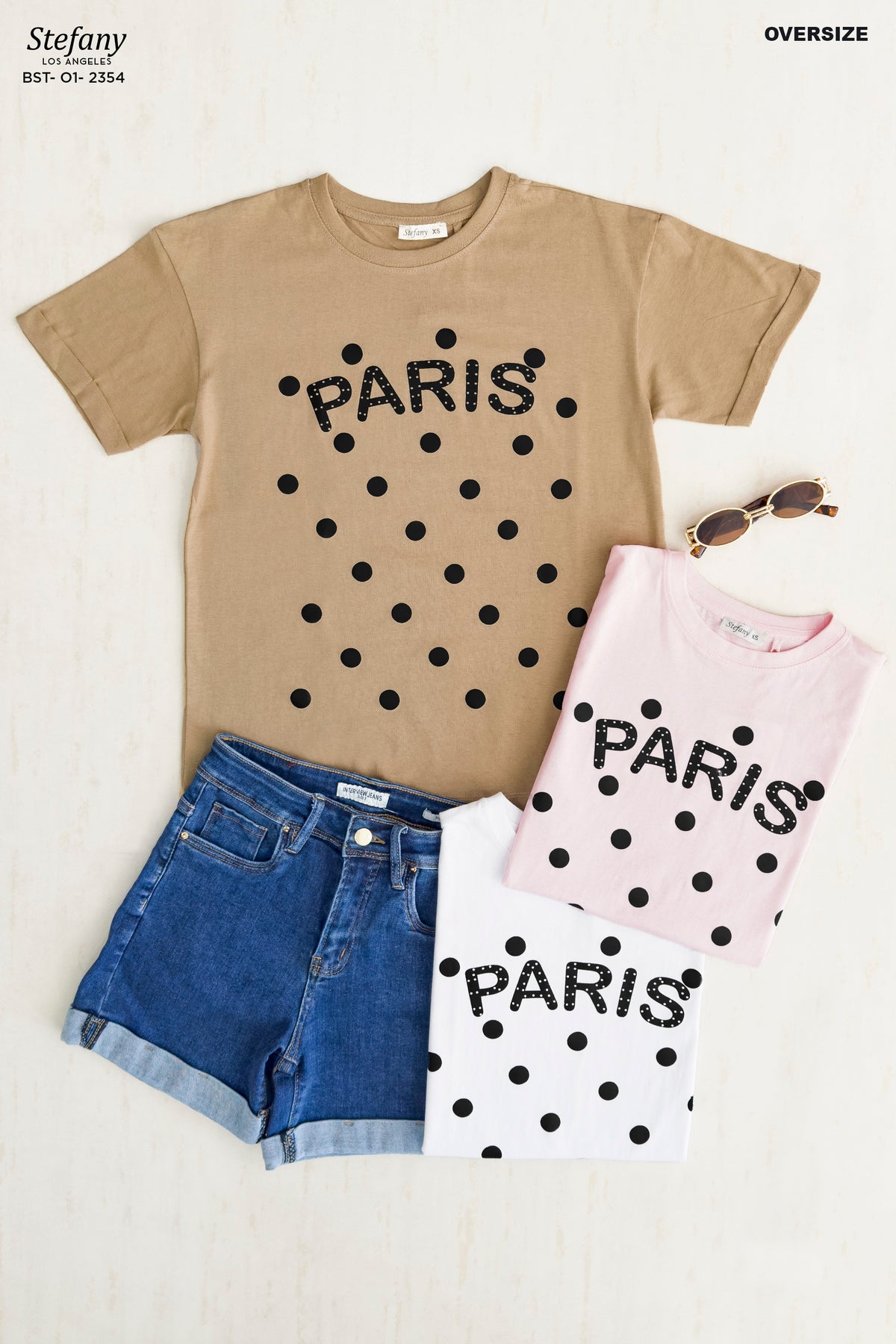 Camiseta Oversize Polka Dots BST-O1-2354