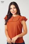 Blusa casual stretch con bordado ENC-201