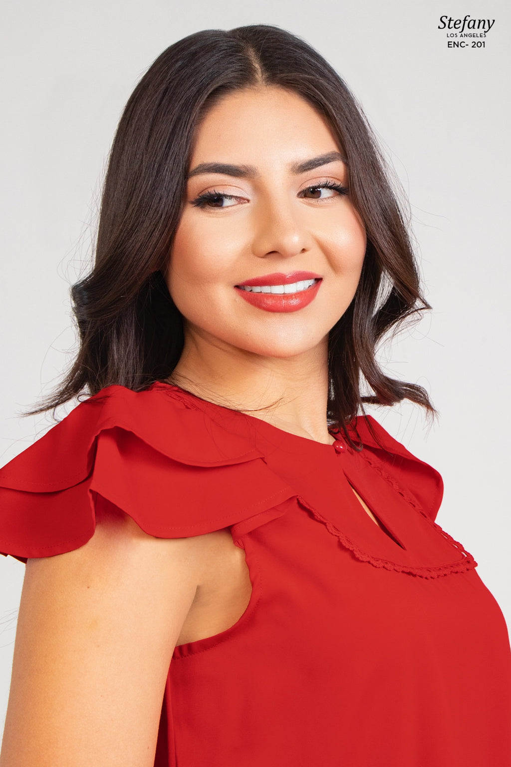 Blusa casual stretch con bordado ENC-201