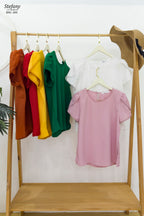 Blusa casual stretch con bordado ENC-203