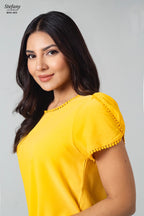 Blusa casual stretch con bordado ENC-203