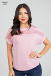 Blusa casual stretch con bordado ENC-207