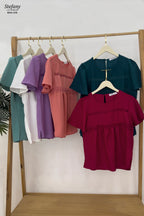 Blusa casual stretch con bordado ENC-215