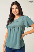 Blusa casual stretch con bordado ENC-215