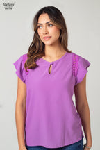Blusa casual stretch con bordado ENC-216