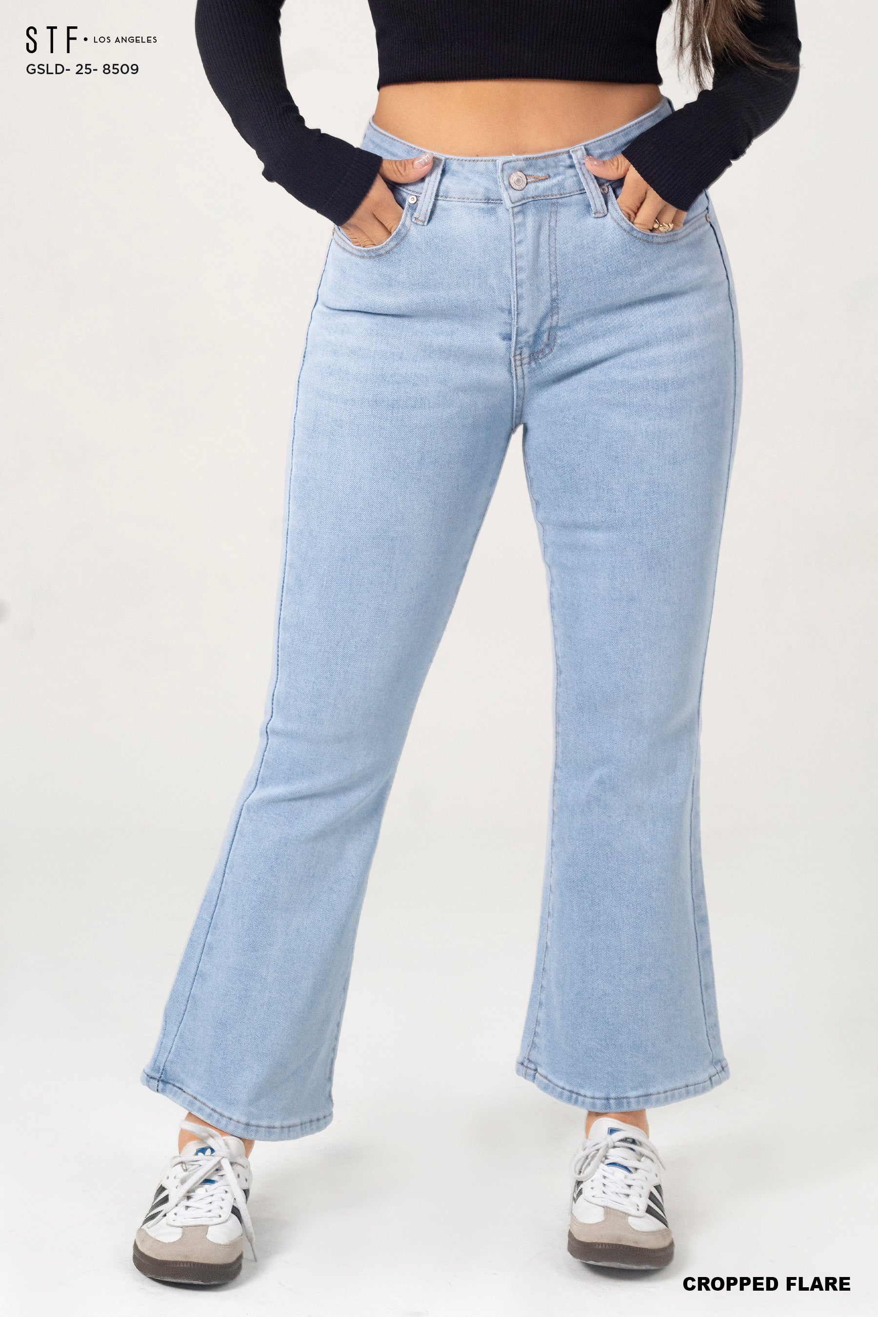 Cropped Flare Jeans GSLD-8509