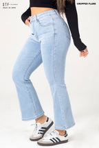Cropped Flare Jeans GSLD-8509