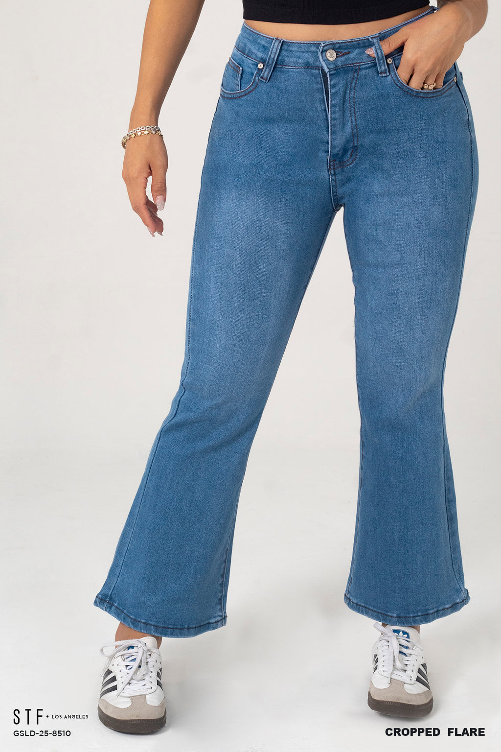 Cropped Flare Jeans GSLD-8510