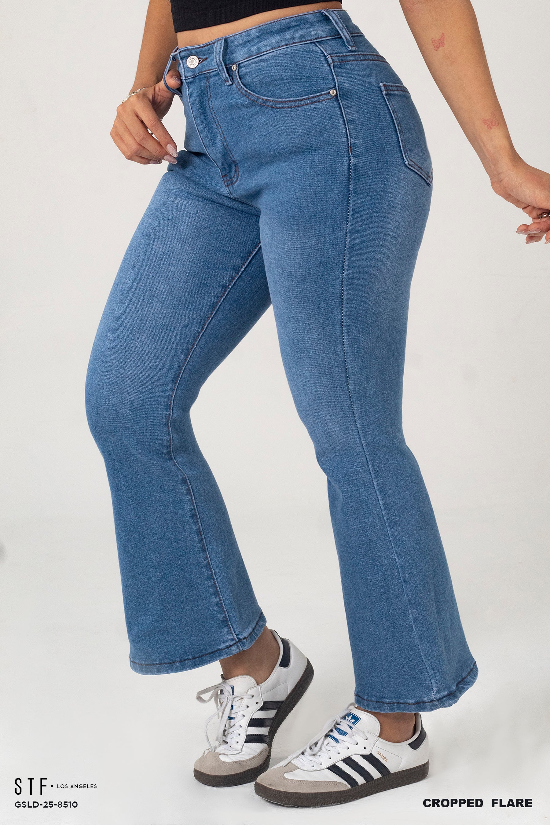 Cropped Flare Jeans GSLD-8510