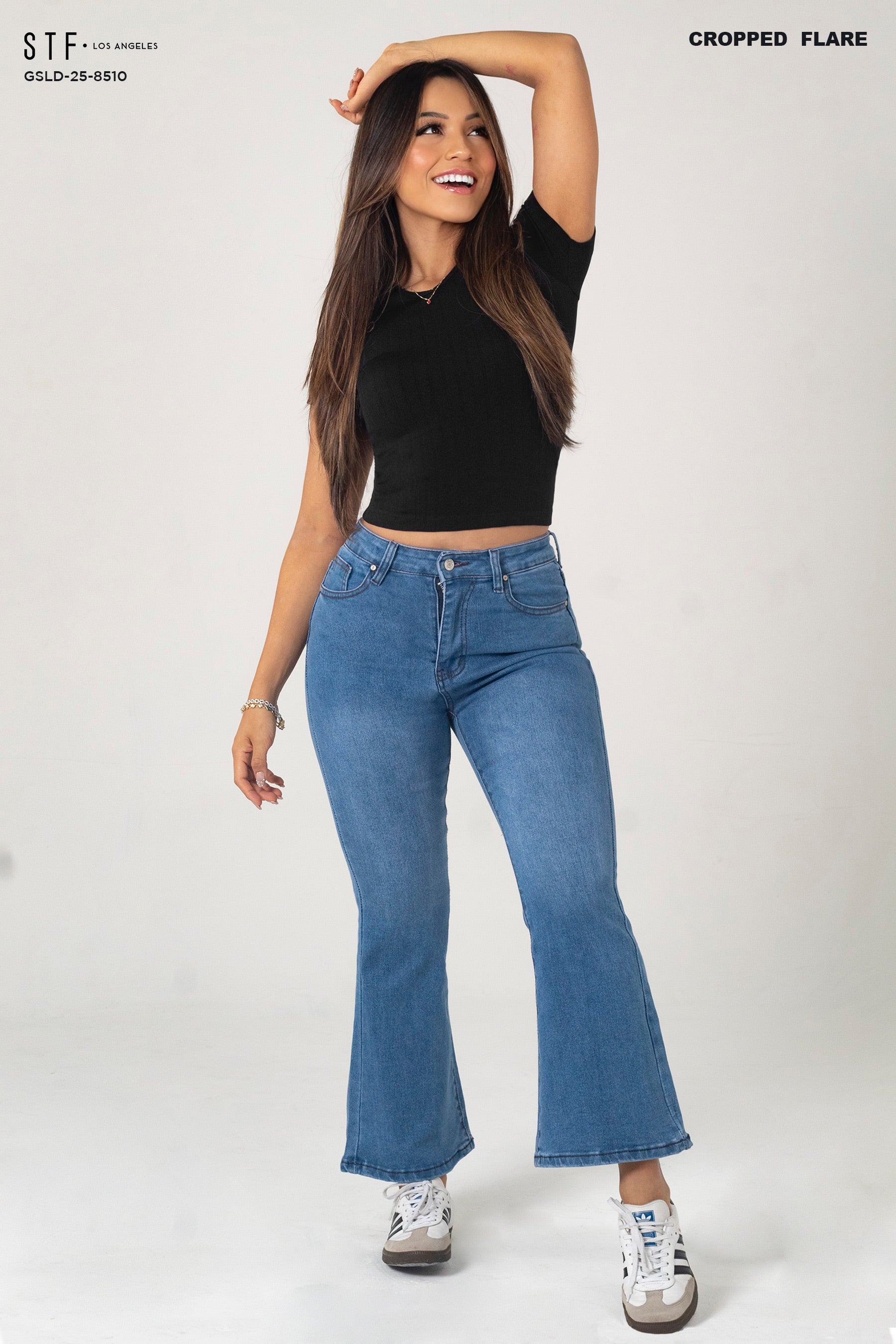 Cropped Flare Jeans GSLD-8510