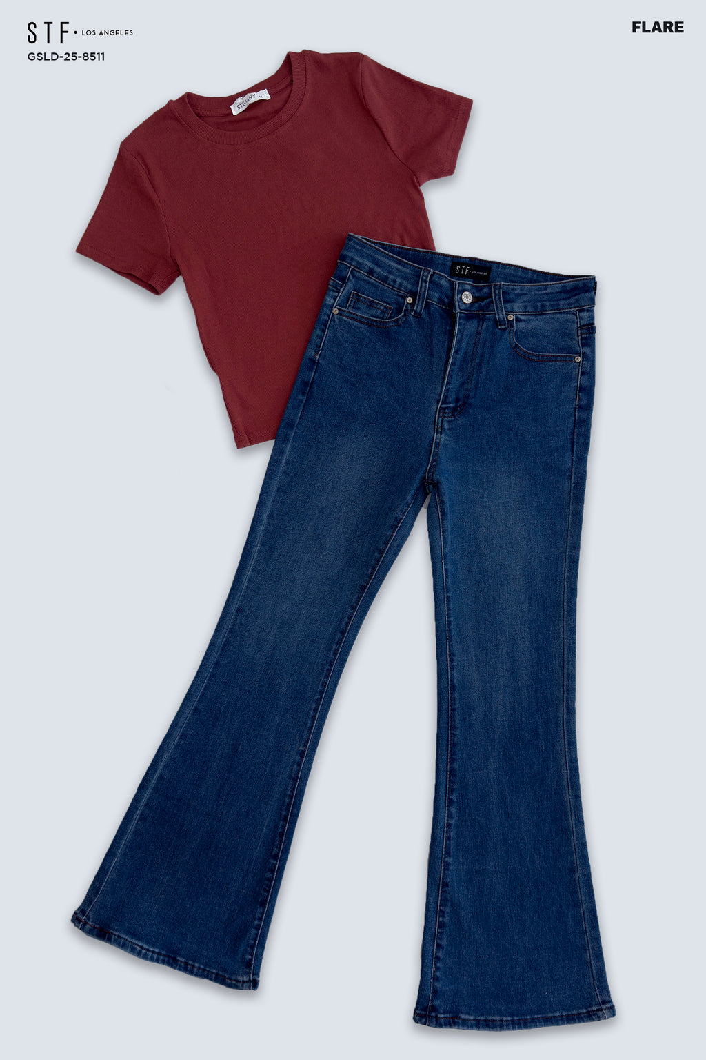 Cropped Flare Jeans GSLD-8511