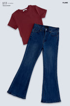 Cropped Flare Jeans GSLD-8511