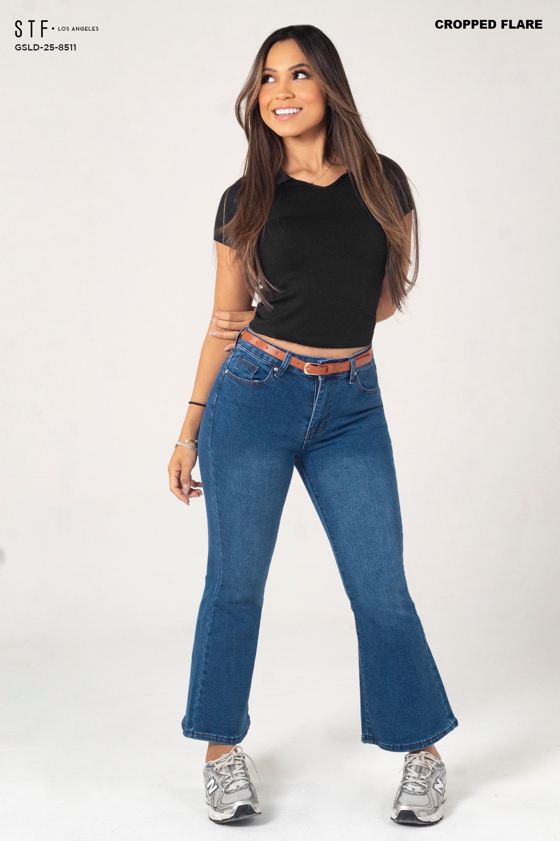 Cropped Flare Jeans GSLD-8511