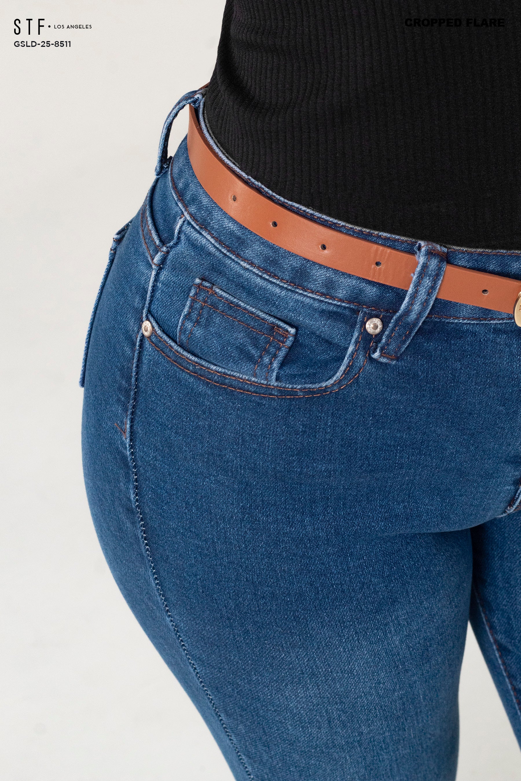 Cropped Flare Jeans GSLD-8511