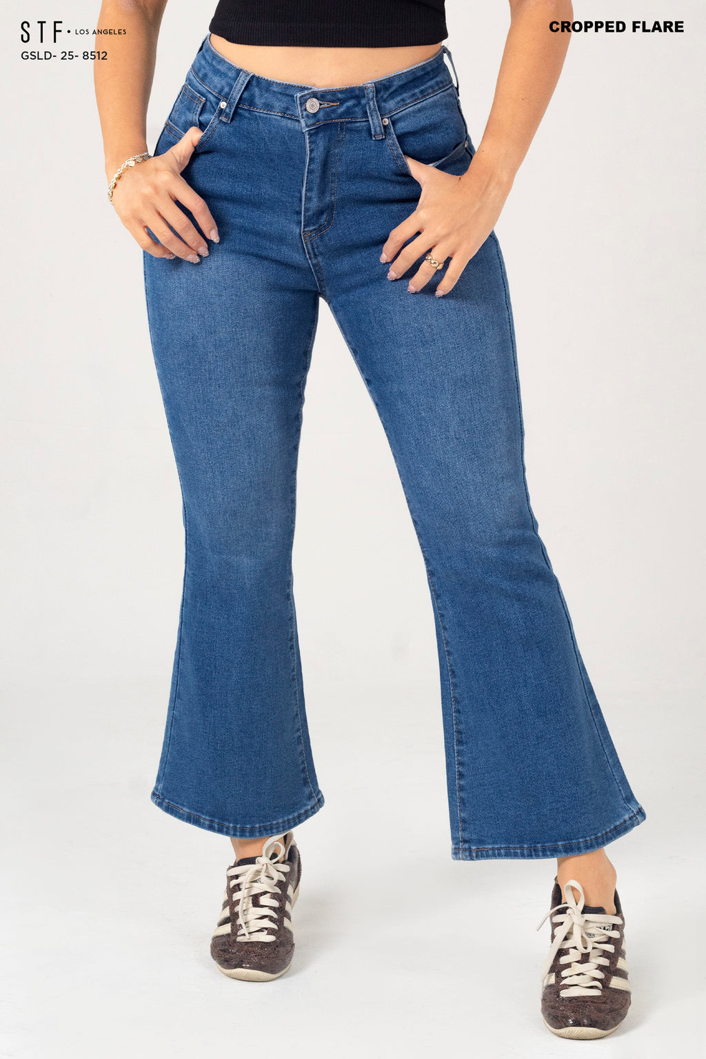 Cropped Flare Jeans GSLD-8512