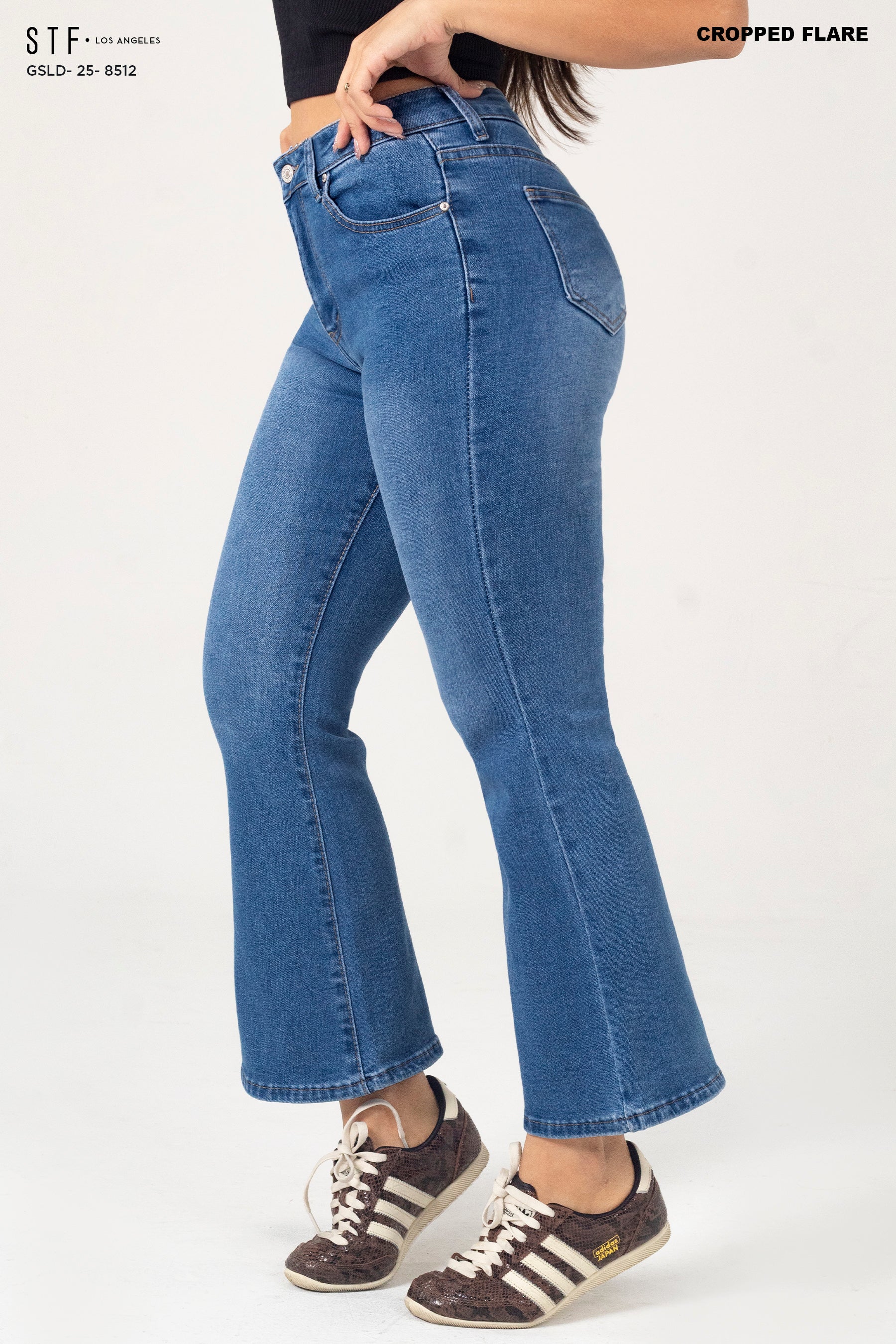 Cropped Flare Jeans GSLD-8512
