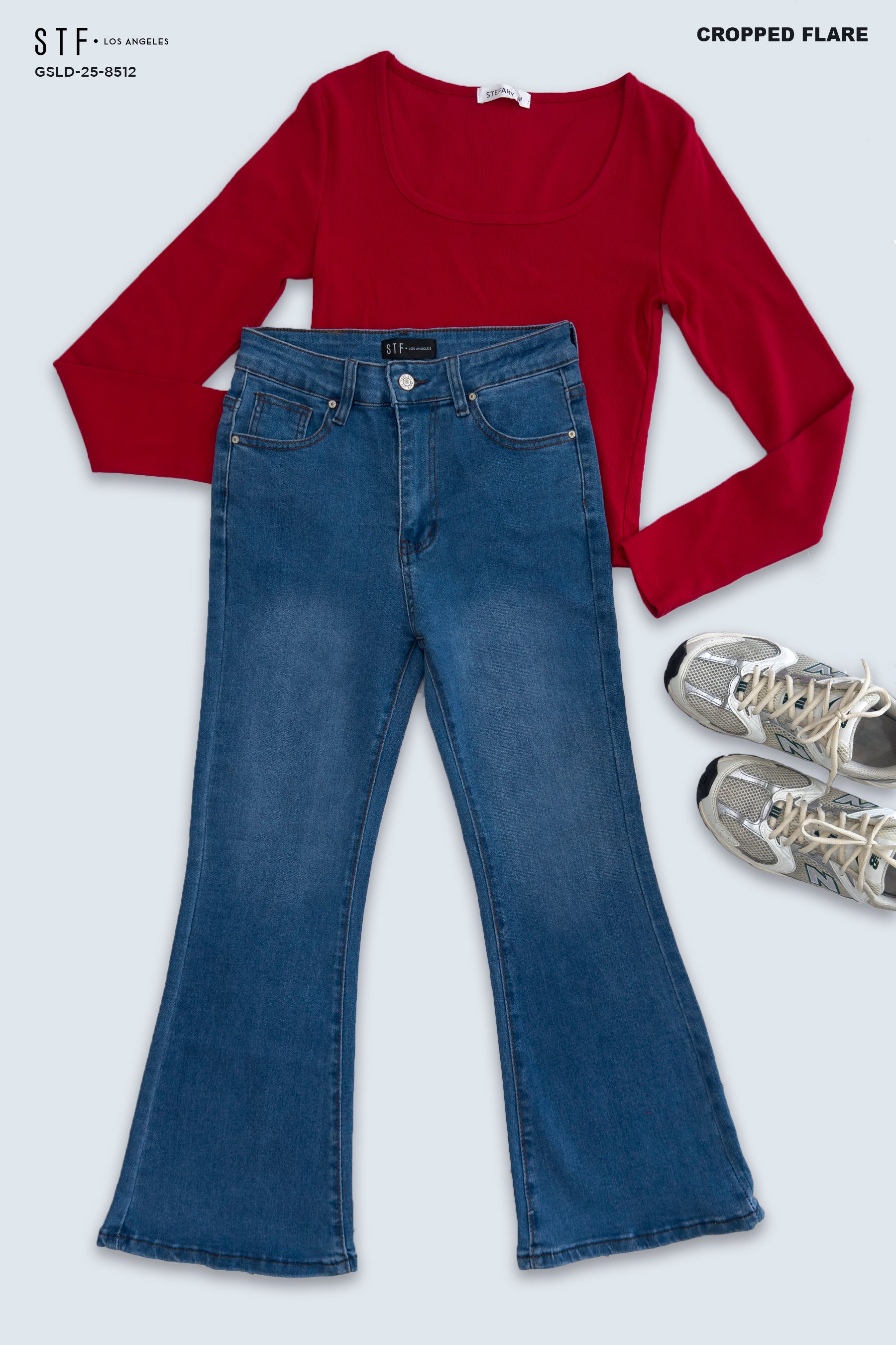 Cropped Flare Jeans GSLD-8512