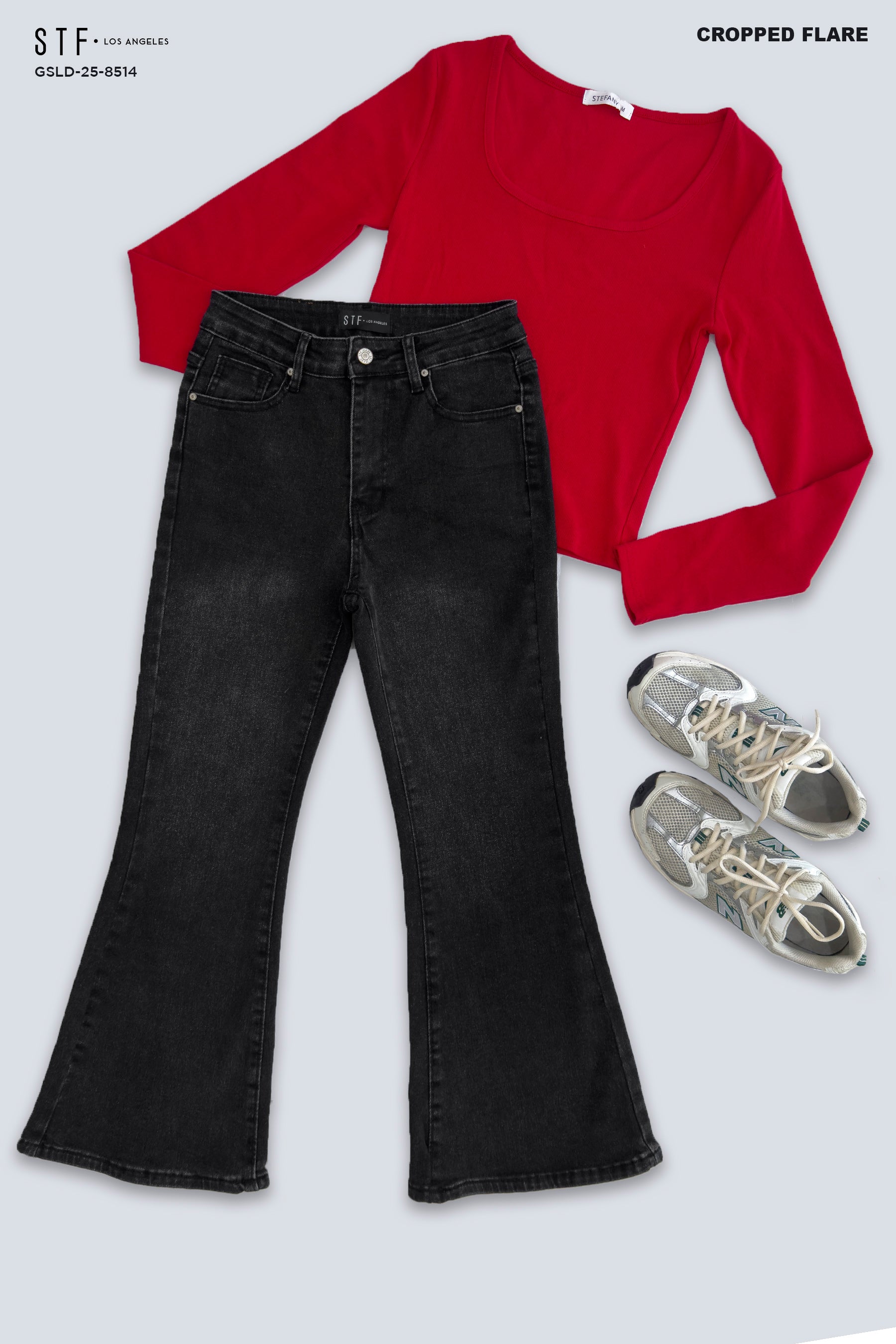 Cropped Flare Jeans GSLD-8514