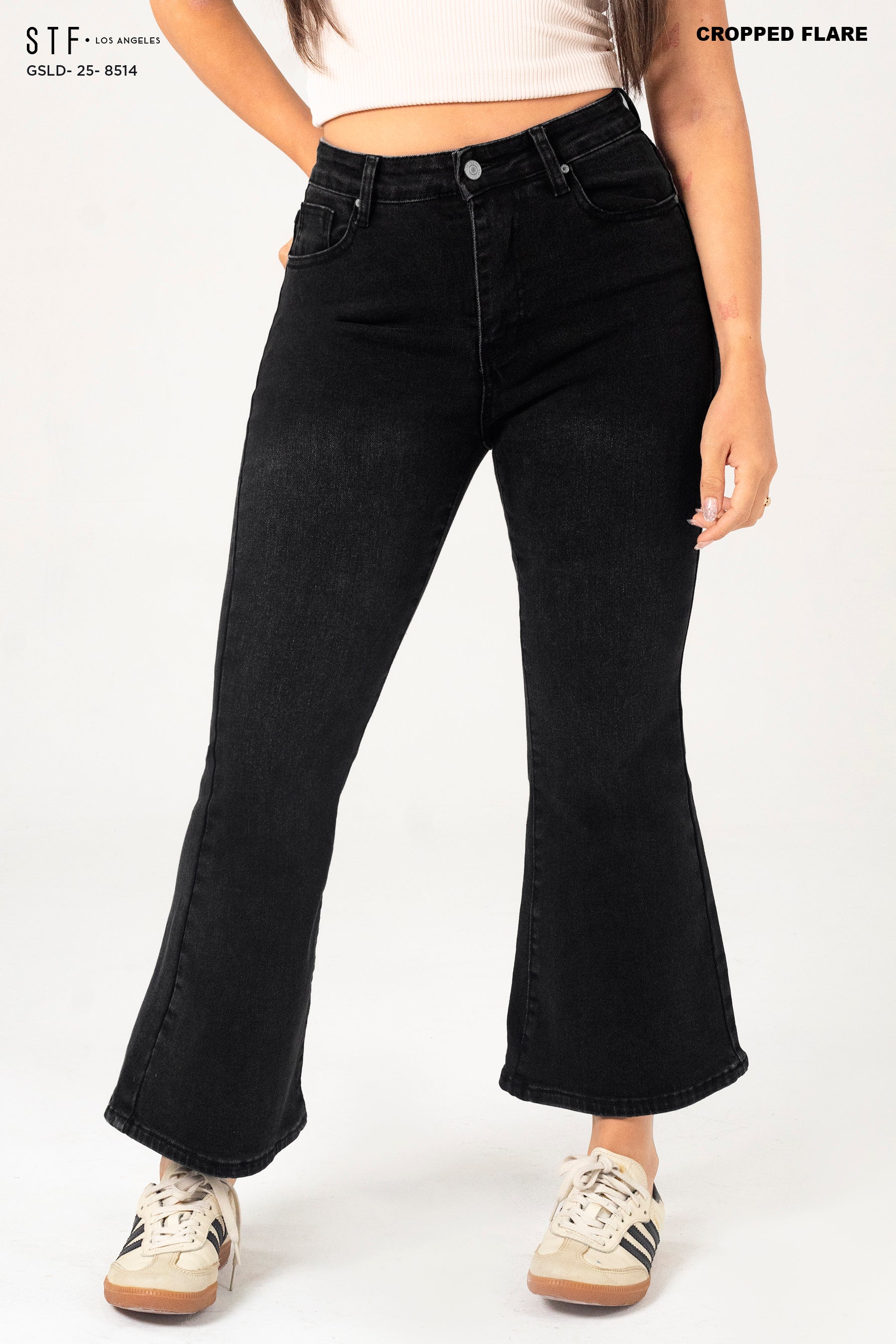 Cropped Flare Jeans GSLD-8514