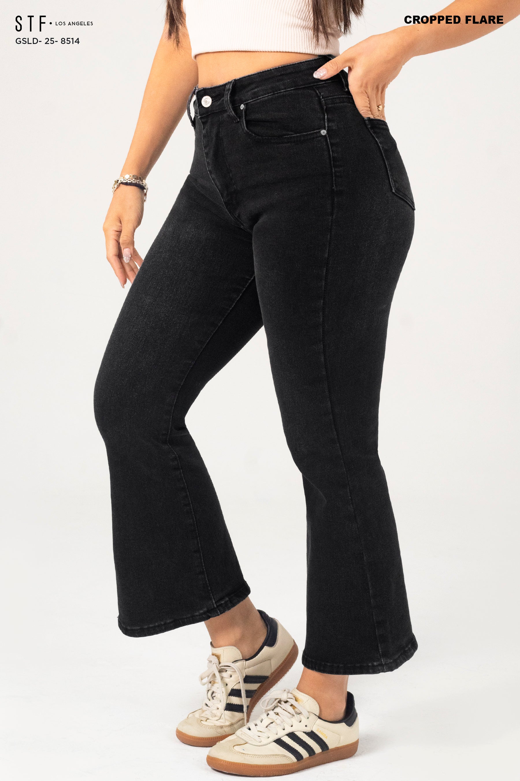 Cropped Flare Jeans GSLD-8514