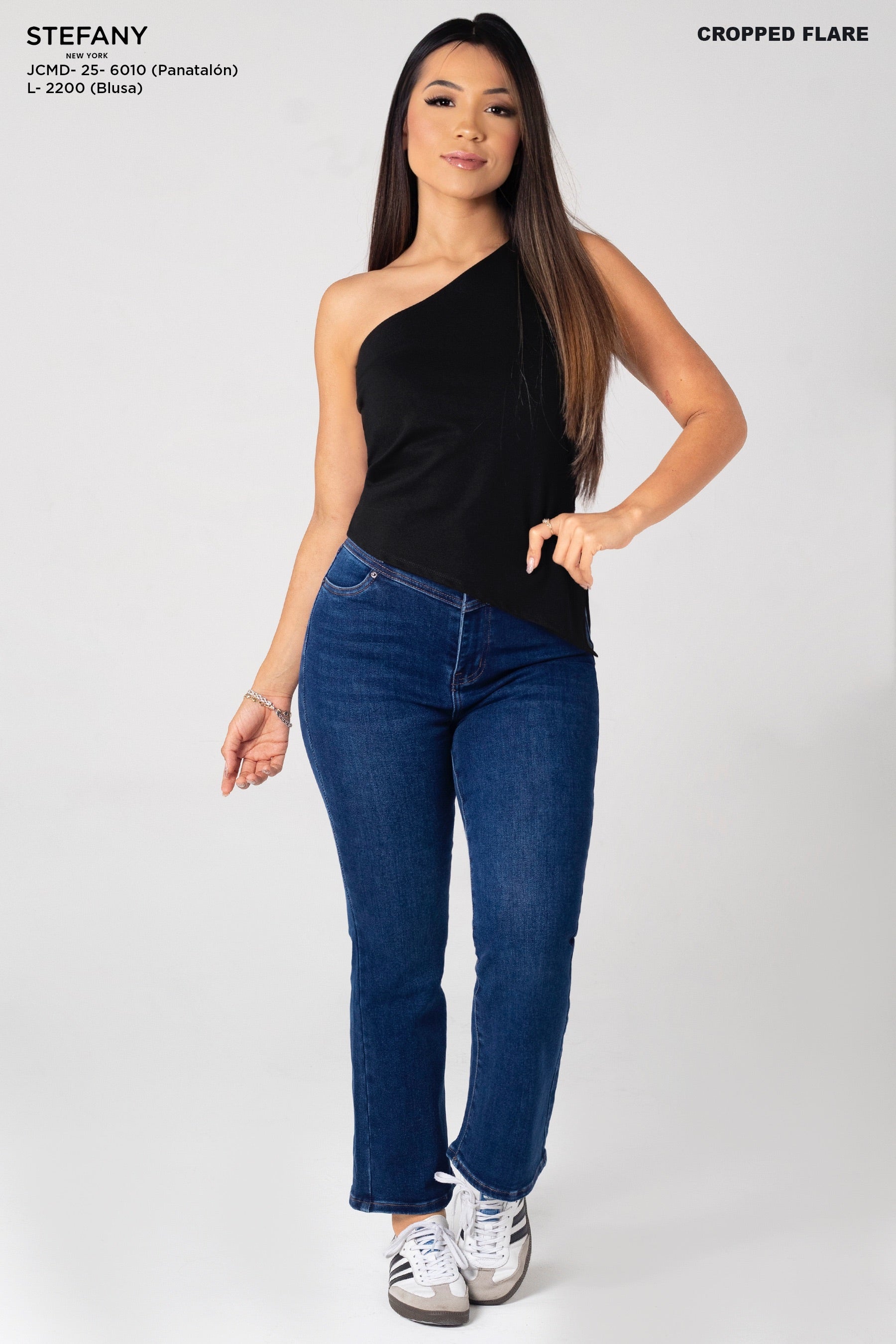 ⁠Cropped Flare Jeans JCMD-25-6010