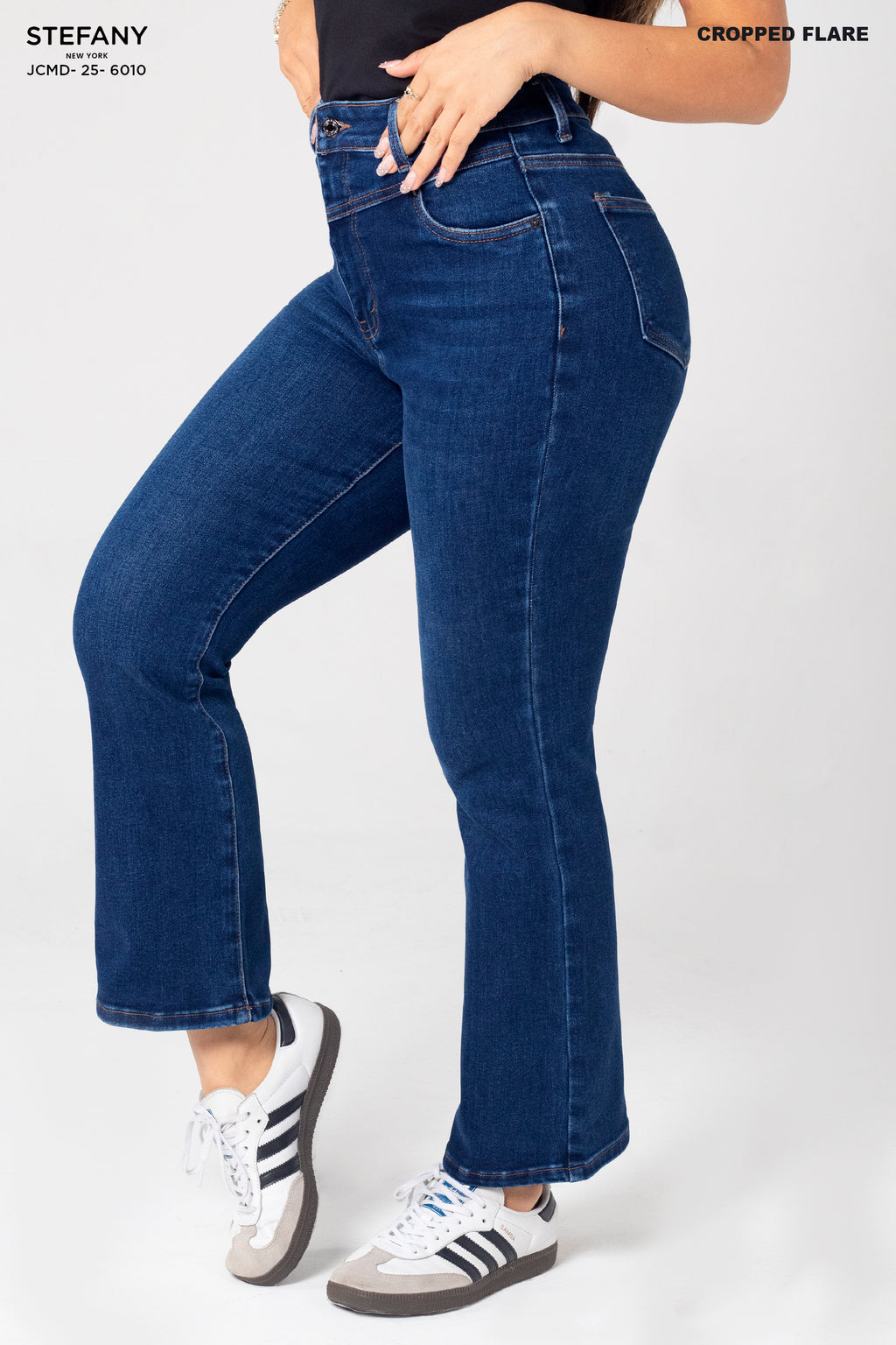 ⁠Cropped Flare Jeans JCMD-25-6010