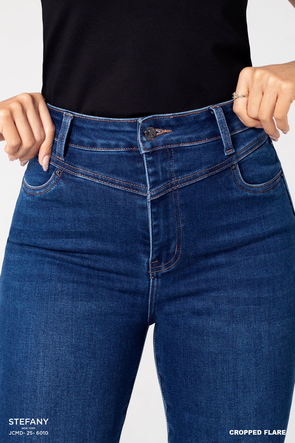 ⁠Cropped Flare Jeans JCMD-25-6010