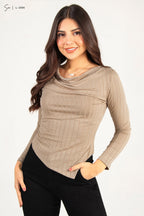 Top escote drapeado L-2306
