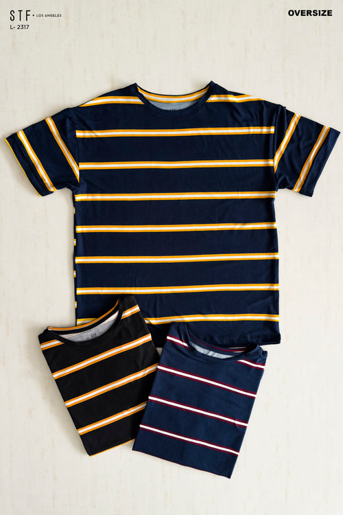 Camiseta Oversize de Rayas L-2317