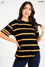 Camiseta Oversize de Rayas L-2317