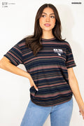 Camiseta Oversize de Rayas L-2348