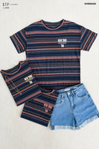 Camiseta Oversize de Rayas L-2348