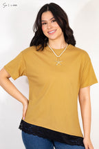 Camiseta oversize de encaje L-2358