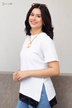 Camiseta oversize de encaje L-2359