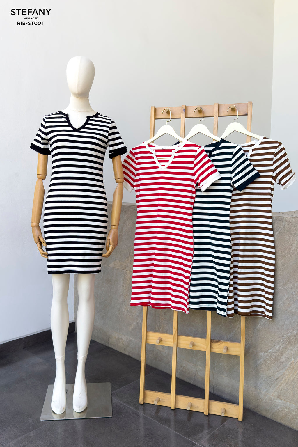 Vestido Rib de Rayas RIB-ST001
