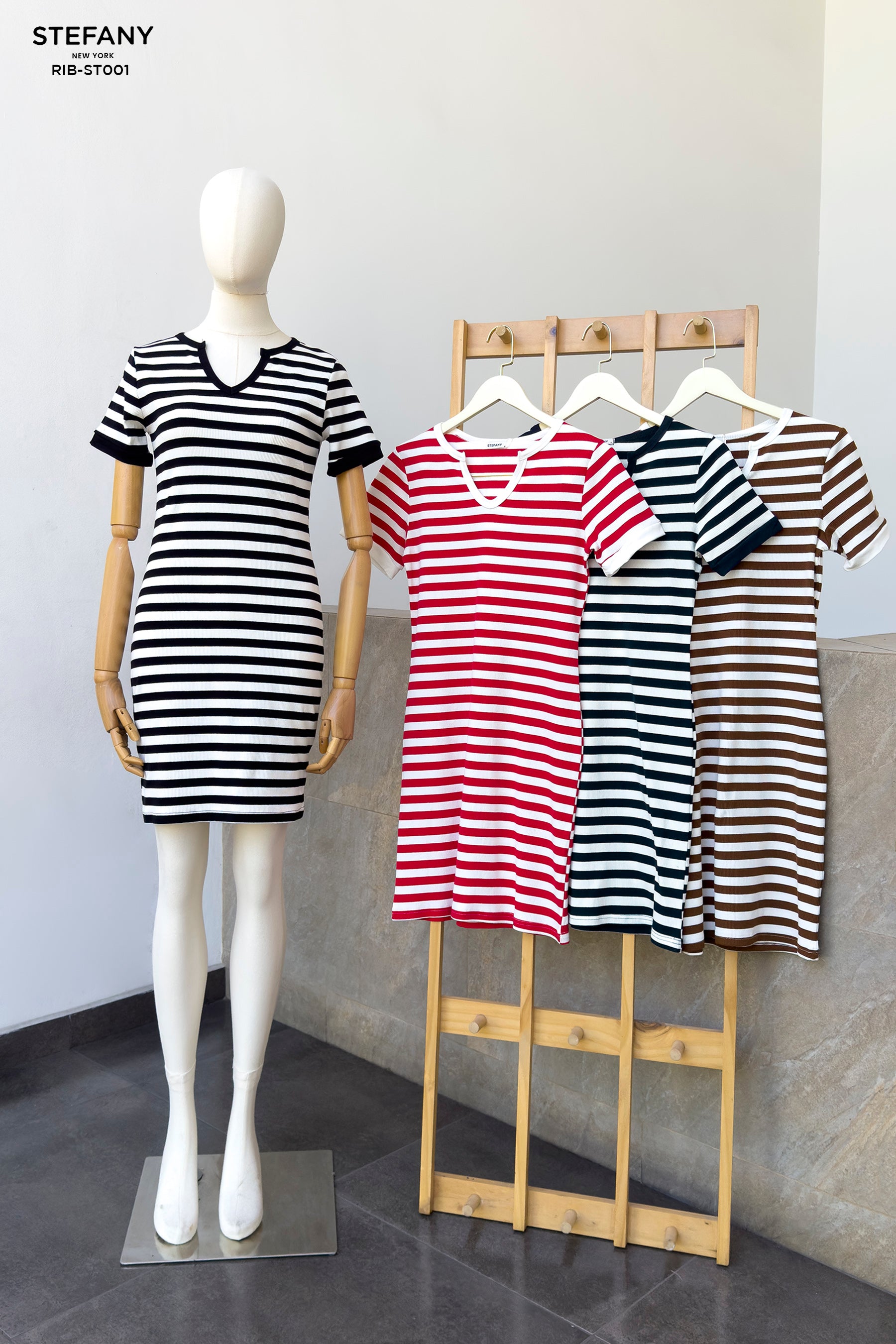 Vestido Rib de Rayas RIB-ST001