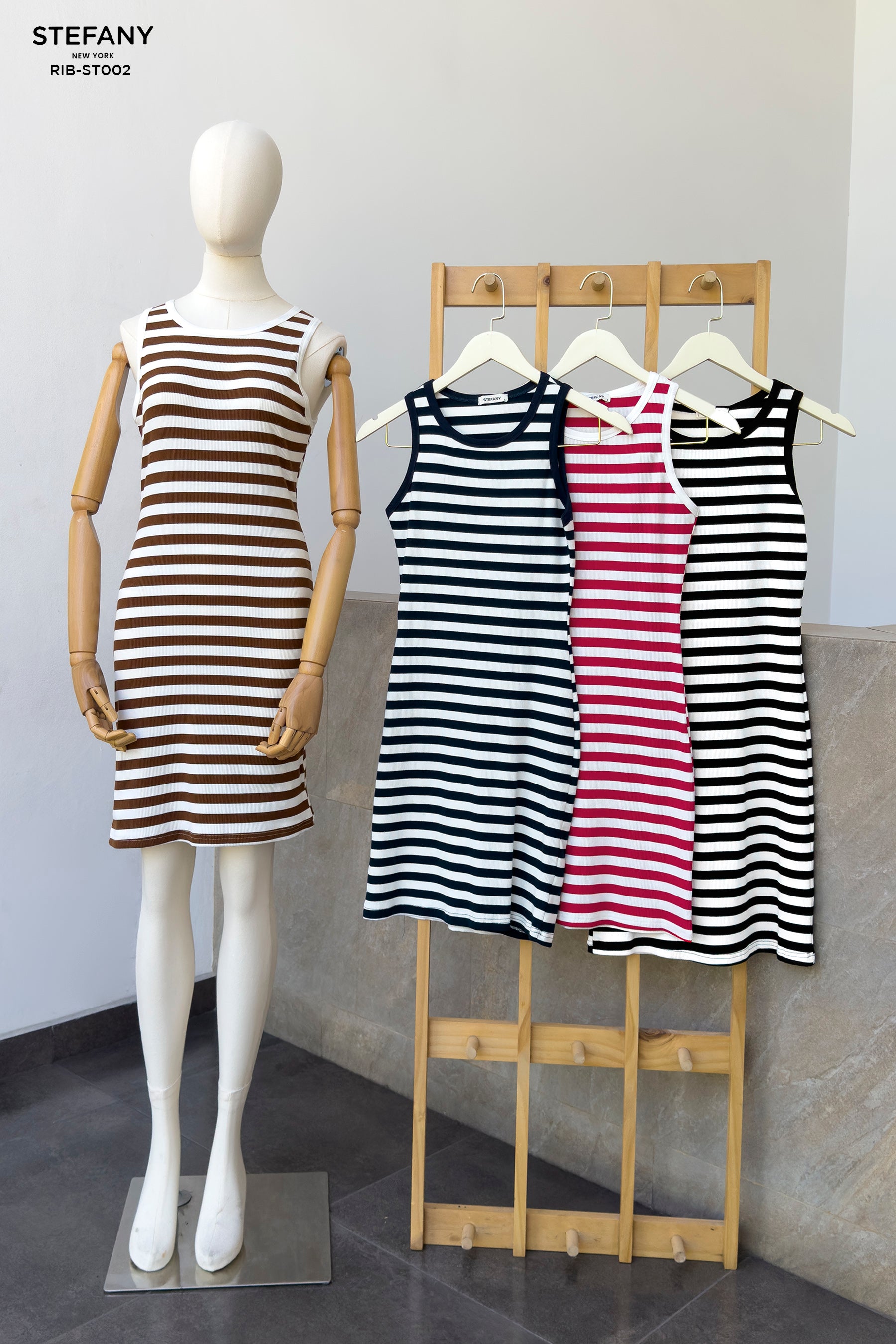 Vestido Rib de Rayas RIB-ST002