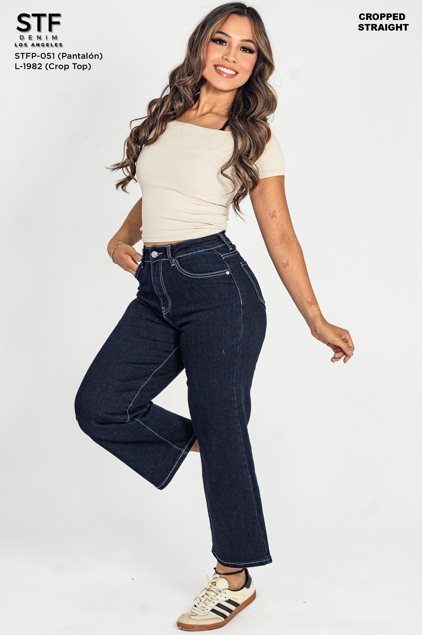 Cropped Straight Jeans STFP-051
