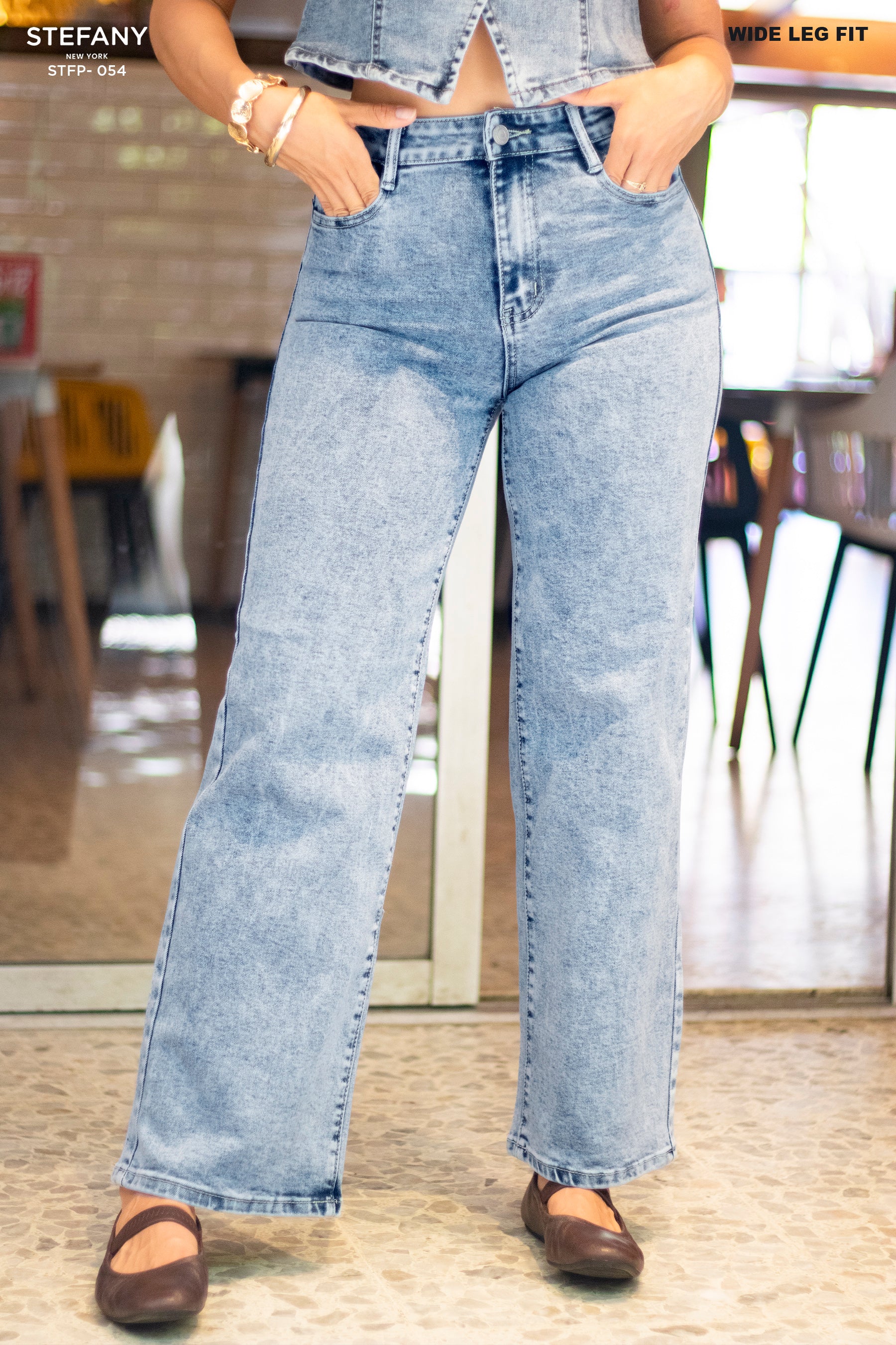 Wide Leg Petite Jeans STFP-054