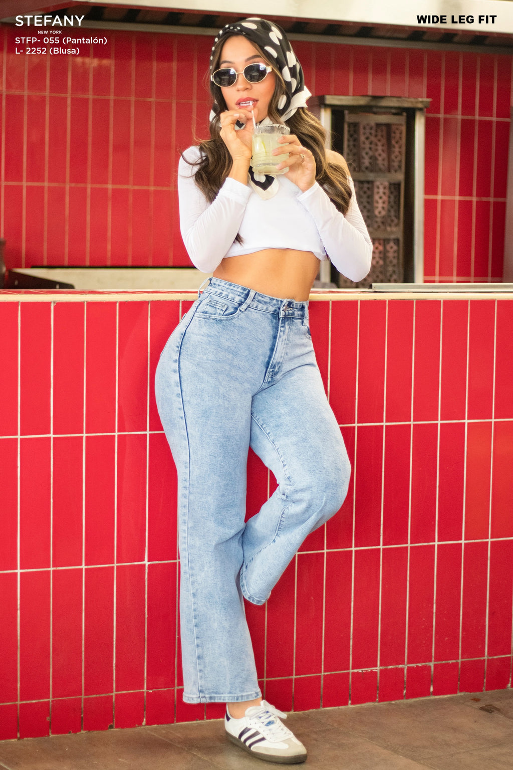 Wide Leg Petite Jeans STFP-055