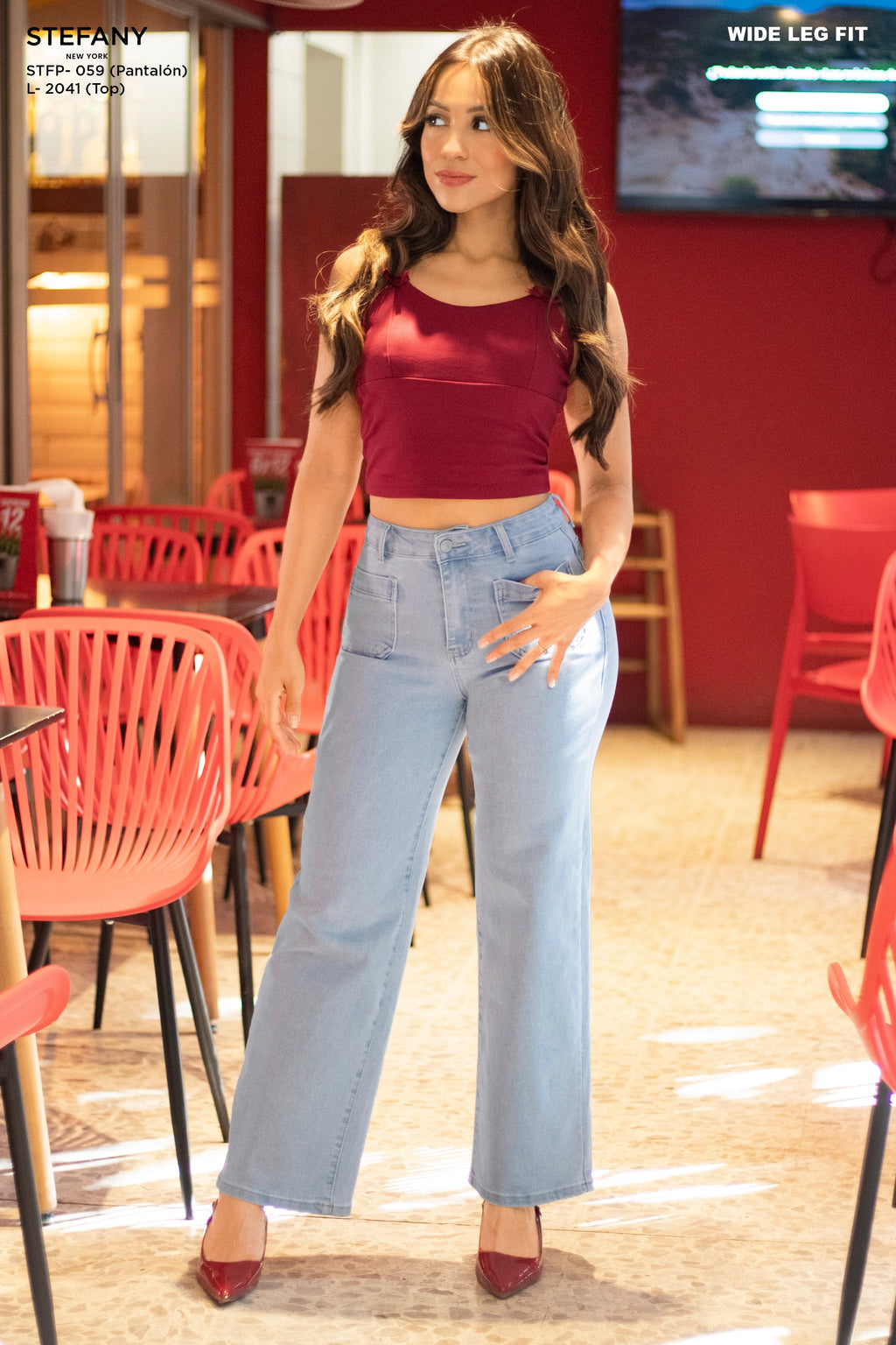 Wide Leg Petite Jeans STFP-059