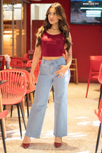 Wide Leg Petite Jeans STFP-059