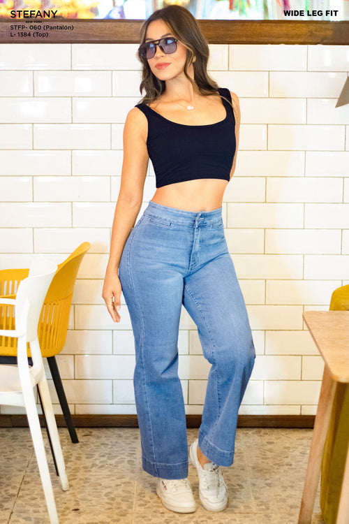 Wide Leg Petite Jeans STFP-060