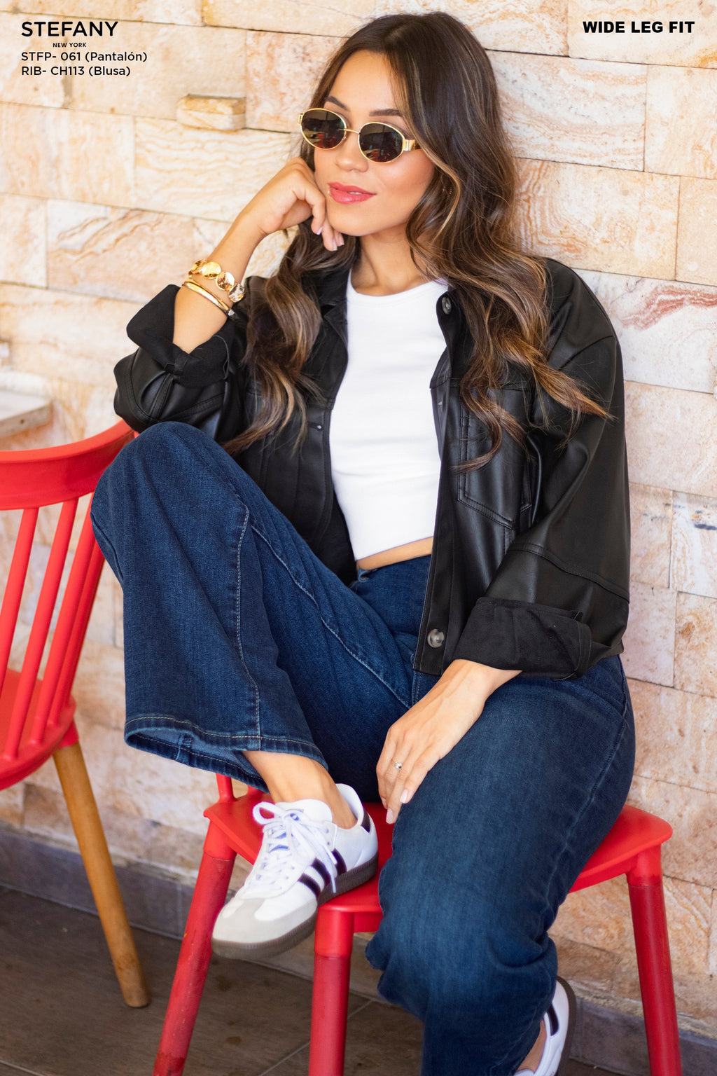 Wide Leg Petite Jeans STFP-061