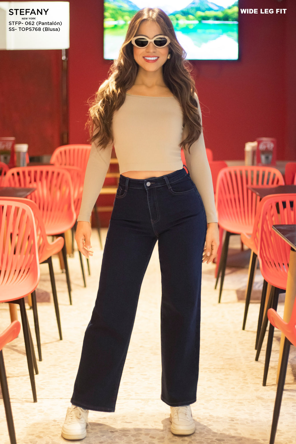 Wide Leg Petite Jeans STFP-062