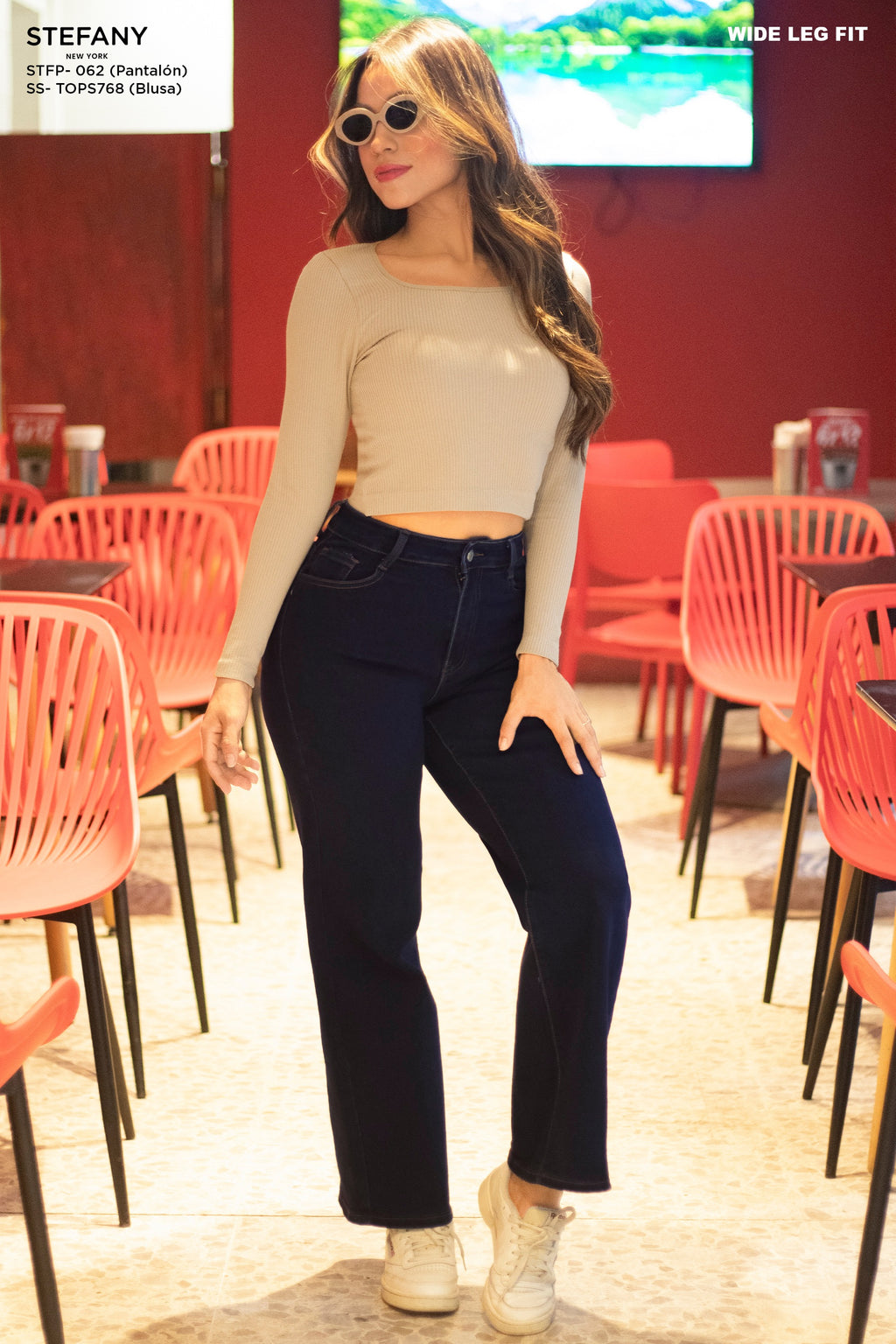 Wide Leg Petite Jeans STFP-062