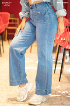 Wide Leg Petite Jeans STFP-065