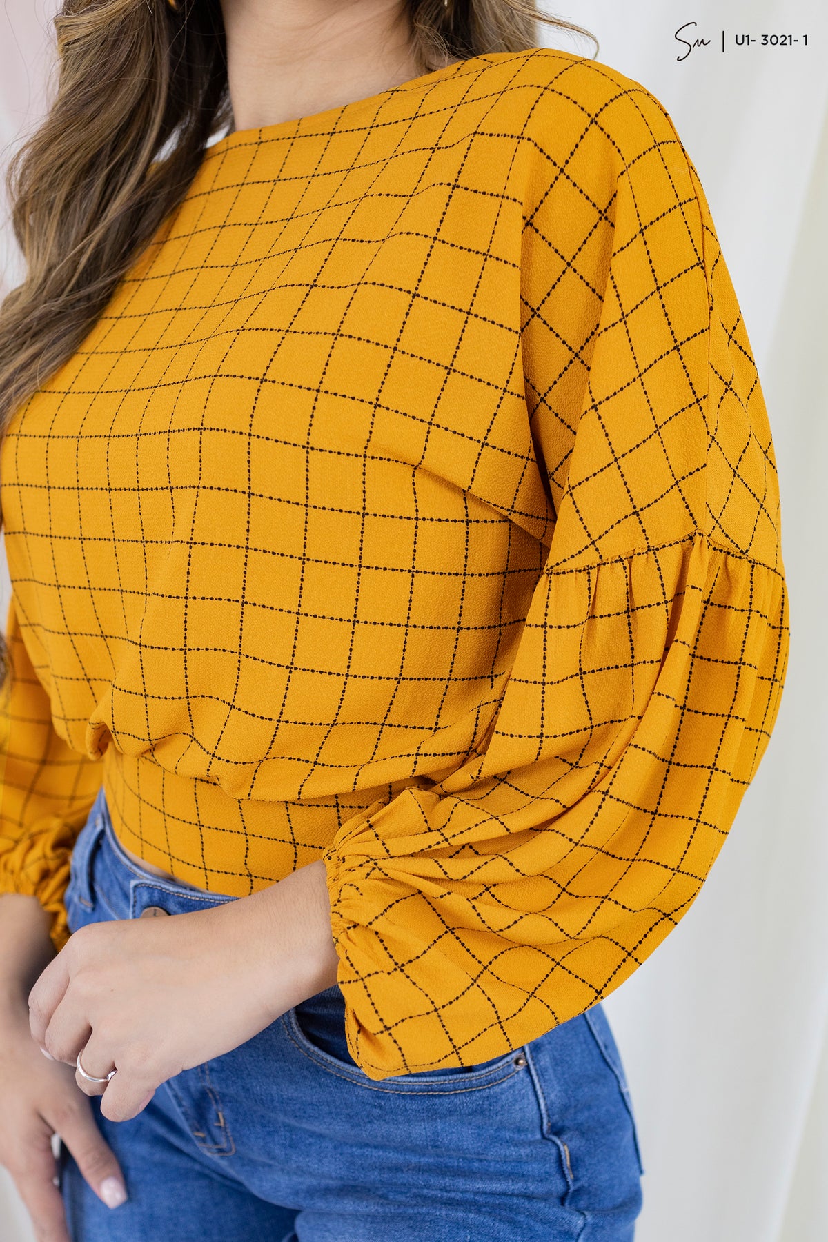 Blusa Casual Manga Larga U1-3021-1
